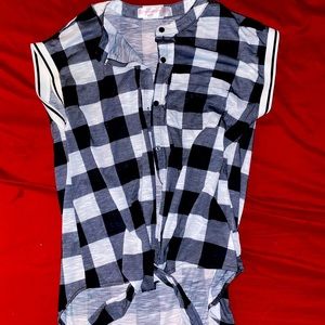 Plaid Button down T-shirt